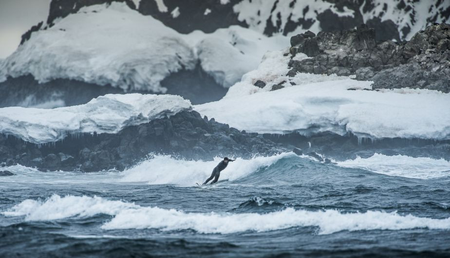 Surf Olas Antartida